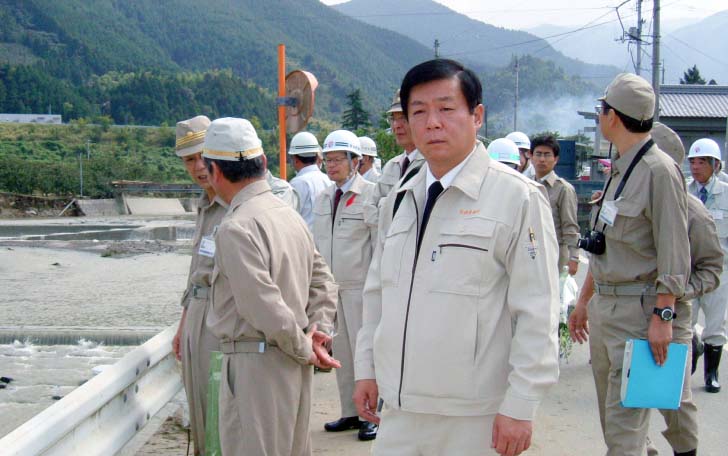新居浜被災地視察